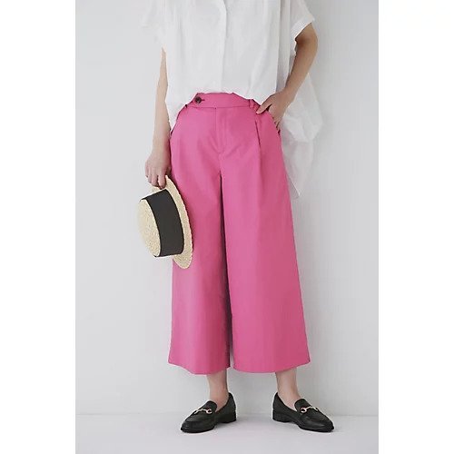 【ヒューマンウーマン/HUMAN WOMAN】のクールマックス綿麻オックスパンツ インテリア・キッズ・メンズ・レディースファッション・服の通販 founy(ファニー) 　ファッション　Fashion　レディースファッション　WOMEN　パンツ　Pants　オックス　Ox　クール　Cool　コイン　Coin　シンプル　Simple　スタンダード　Standard　定番　Standard　ポケット　Pocket　おすすめ　Recommend　ピンク|ID: prp329100002511088 ipo3291000000030966802