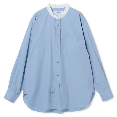 【ジェーンスミス/JANE SMITH】のFINX COTTON BROAD FINX BANDED COLLAR SHIRT インテリア・キッズ・メンズ・レディースファッション・服の通販 founy(ファニー) 　ファッション　Fashion　レディースファッション　Fashion for Women　トップス・カットソー　Cut & Sew Tops　シャツ・ブラウス・オフィスカジュアル　Elegant Blouses & Button-Ups　クラシック　Classic, Timeless Style　シルク　Silk, 100% Silk　フロント　Front, Front Design　ブロード　Broadcloth, Fine Cotton　洗える　Machine Washable　BLUE|ID: prp329100002535935 ipo3291000000035415388