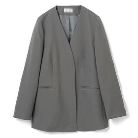 【エムセブンデイズ/M7days】 ノーカラージャケット人気、トレンドファッション・服の通販 founy(ファニー) ファッション Fashion レディースファッション WOMEN アウター Coat Outerwear ジャケット Jackets ノーカラージャケット No Collar Leather Jackets ジャケット Jacket エレガント 上品 Elegant 定番 Standard 洗える Washable |ID:prp329100002671690