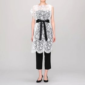 【ルネ/LUNE】 MONROE LACE TUNIC人気、トレンドファッション・服の通販 founy(ファニー) ファッション Fashion レディースファッション WOMEN トップス・カットソー Tops/Tshirt アシンメトリー Asymmetry シルク Silk チュニック Tunic フェミニン Feminine メッシュ Mesh リボン Ribbon レース Race |ID:prp329100002711538