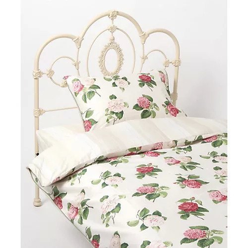 【ローラアシュレイホーム/LAURA ASHLEY HOME / GOODS】の【ダブル】カミール柄 掛け布団カバー インテリア・キッズ・メンズ・レディースファッション・服の通販 founy(ファニー) https://founy.com/ サテン Satin ストライプ Stripe ダブル Double プリント Print ポーチ Pouch リネン Linen エレガント 上品 Elegant 巾着 Purse |ID: prp329100002729964 ipo3291000000029596522