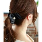 【コレカラ/collecala】の重ねリボンとパールのバナナクリップ ブラック|ID: prp329100002752537 ipo3291000000028744277