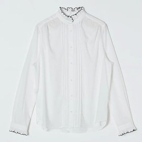 【シンメ/SINME】のスカラエンブロイダリーシャツ 人気、トレンドファッション・服の通販 founy(ファニー) ファッション Fashion レディースファッション Fashion for Women トップス・カットソー Cut & Sew Tops シャツ・ブラウス・オフィスカジュアル Elegant Blouses & Button-Ups ギャザー Gathered, Ruffled コンパクト Compact, Small Size ヨーク Yoke, Yoke Design 洗える Machine Washable A/W・秋冬 Autumn/Winter |ID:prp329100002760604