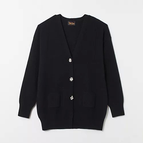 【ペールジュート/Pale Jute】のBijou Bouton Cardigan インテリア・キッズ・メンズ・レディースファッション・服の通販 founy(ファニー) ファッション Fashion レディースファッション Fashion for Women トップス・カットソー Cut & Sew Tops カーディガン・羽織り Layered Style Cardigans なめらか Smooth, Silky Texture カーディガン Cardigan, Knitwear ショルダー Shoulder, Shoulder Strap ジュエル Jewel, Gemstone ドロップ Drop Shoulder, Dropped Style バランス Balance, Style Balance ビジュー Bijou, Jewel-like Accent black|ID: prp329100002801439 ipo3291000000030964446