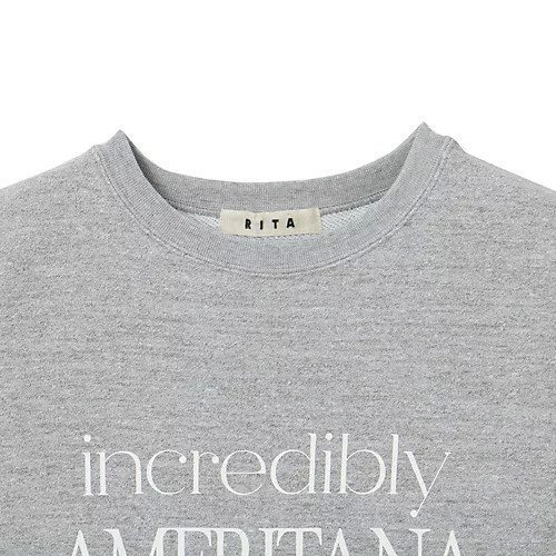 【リタジーンズトーキョー/RITA JEANS TOKYO】の【AMERICANA】コラボAMERITANA INCREDIBLY スウェット 人気、トレンドファッション・服の通販 founy(ファニー) 　ファッション　Fashion　レディースファッション　Fashion for Women　トップス・カットソー　Cut & Sew Tops　レディースパーカー・カジュアルフーディー　Casual Hoodies & Sweatshirts　スウェット・クルーネックトップス　Sweatshirts & Crewnecks / Relaxed Fit Sweat Tops　コラボ　Collaboration, Collab　スウェット / スエット　Sweatshirt, Sweatwear　フロント　Front, Front Design　ベーシック　Basic, Essential　洗える　Machine Washable　長袖　Long Sleeve, Full Sleeve　other-3|ID: prp329100002844558 ipo3291000000035313842