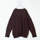 【トゥエルブクローゼット/12closet】の【福田麻琴さんコラボ】【洗える】クルーネックホールガーメントニット ダークブラウン|ID: prp329100002844613 ipo3291000000036384833
