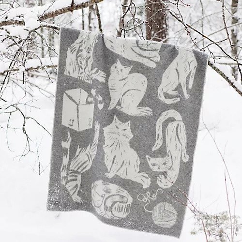 【ラプアン カンクリ/LAPUAN KANKURIT / GOODS】のウールブランケット「KISSANPAIVAT」130x180cm 人気、トレンドファッション・服の通販 founy(ファニー) 　おすすめ　Recommended / Our Picks　ブランケット　Blanket, Throw Blanket　人気　Popular, Best Seller　猫　Cat, Kitty　other-3|ID: prp329100002864108 ipo3291000000031272900