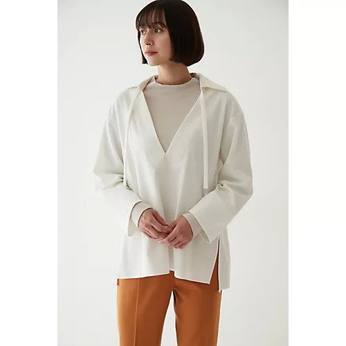 【ヒューマンウーマン/HUMAN WOMAN】のレイヤードチュニックブラウス 人気、トレンドファッション・服の通販 founy(ファニー) 　ファッション　Fashion　レディースファッション　WOMEN　トップス・カットソー　Tops/Tshirt　シャツ/ブラウス　Shirts/Blouses　おすすめ　Recommend　スタンダード　Standard　ストレッチ　Stretch　チュニック　Tunic　トレンド　Trend　ベーシック　Basic　ボトム　Bottom　ワイド　Wide　 other-1|ID: prp329100002879392 ipo3291000000024616250