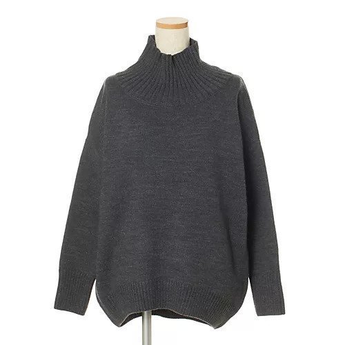 【イーバイエクラ/E by eclat】のボトルネックニット インテリア・キッズ・メンズ・レディースファッション・服の通販 founy(ファウニー) 　ファッション　Fashion　レディースファッション　Fashion for Women　トップス・カットソー　Cut & Sew Tops　ニット　Knit Tops & Sweaters　トレンド　Trend, Trending Now　ボトム　Bottoms, Lower Wear　ボトルネック　Bottle Neck, Mock Neck　洗える　Machine Washable　チャコール|ID: prp329100002881645 ipo3291000000037253625