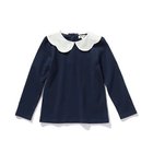 【シューラルー/SHOO LA RUE / KIDS】の【110-140cm/プチセレ】スムース衿付きトップス ネイビー|ID: prp329100002901805 ipo3291000000019726635