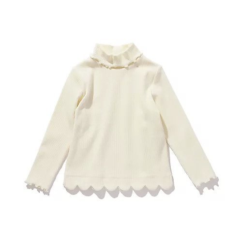 【シューラルー/SHOO LA RUE / KIDS】の【110-140cm/プチセレ】テレコ裾スカラップタートル インテリア・キッズ・メンズ・レディースファッション・服の通販 founy(ファニー) 　ファッション　Fashion　キッズファッション　KIDS　おすすめ　Recommend　インナー　Inner　スカラップ　Scalloped　セレモニー　Ceremony　タートル　Turtle　テレコ　Tereko　ハイネック　High Neck　入学式　Entrance Ceremony　冬　Winter　卒業式　Graduation Ceremony　結婚式　Wedding Ceremony　アイボリー|ID: prp329100002901806 ipo3291000000029588606