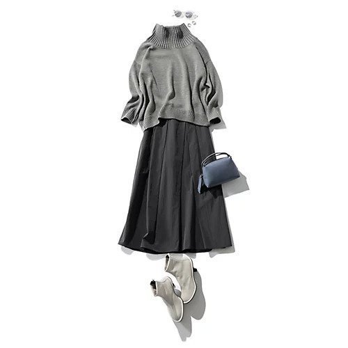 【イーバイエクラ/E by eclat】のボトルネックニット 人気、トレンドファッション・服の通販 founy(ファニー) 　ファッション　Fashion　レディースファッション　Fashion for Women　トップス・カットソー　Cut & Sew Tops　ニット　Knit Tops & Sweaters　アクリル　Acrylic Material　洗える　Machine Washable　デコルテ　Décolleté, Neckline　トレンド　Trend, Trending Now　定番　Standard, Basic Item　なめらか　Smooth, Silky Texture　ボトルネック　Bottle Neck, Mock Neck　other-3|ID: prp329100002919162 ipo3291000000033439839