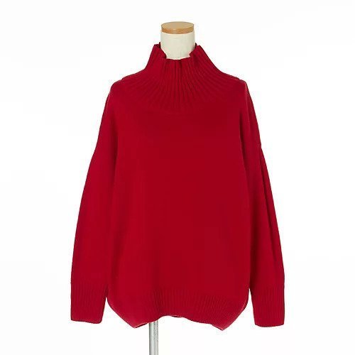 【イーバイエクラ/E by eclat】のボトルネックニット インテリア・キッズ・メンズ・レディースファッション・服の通販 founy(ファニー) 　ファッション　Fashion　レディースファッション　Fashion for Women　トップス・カットソー　Cut & Sew Tops　ニット　Knit Tops & Sweaters　アクリル　Acrylic Material　デコルテ　Décolleté, Neckline　ボトルネック　Bottle Neck, Mock Neck　人気　Popular, Best Seller　定番　Standard, Basic Item　洗える　Machine Washable　レッド|ID: prp329100002919162 ipo3291000000034398321