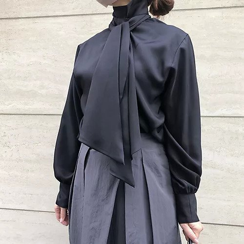 【エクラ/eclat】の前後2WAYボウタイブラウス 人気、トレンドファッション・服の通販 founy(ファニー) 　ファッション　Fashion　レディースファッション　Fashion for Women　トップス・カットソー　Cut & Sew Tops　シャツ・ブラウス・オフィスカジュアル　Elegant Blouses & Button-Ups　カフス　Cuff Design　クール　Cool, Chic　シンプル　Simple, Minimal　バランス　Balance, Style Balance　フェミニン　Feminine, Girly　ボトム　Bottoms, Lower Wear　エレガント 上品　Elegant　別注　Limited Edition, Custom Order　定番　Standard, Basic Item　洗える　Machine Washable　other-2|ID: prp329100002922671 ipo3291000000035653241