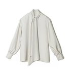 【エクラ/eclat】の前後2WAYボウタイブラウス ライトグレー|ID: prp329100002922671 ipo3291000000036026074