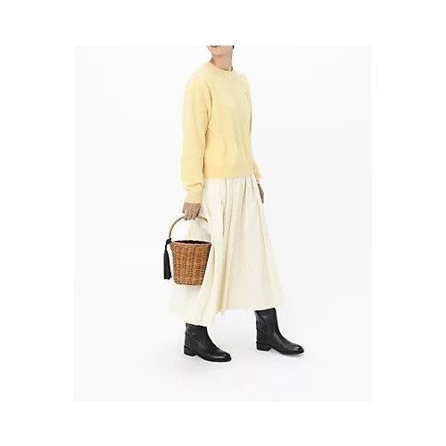 【ダントン/DANTON】のクルーネックニット 人気、トレンドファッション・服の通販 founy(ファニー) 　ファッション　Fashion　レディースファッション　WOMEN　トップス・カットソー　Tops/Tshirt　ニット　Knit Tops　なめらか　Smooth　イエロー　Yellow　ベーシック　Basic　ロング　Long　今季　This Season　other-2|ID: prp329100002937779 ipo3291000000031714912