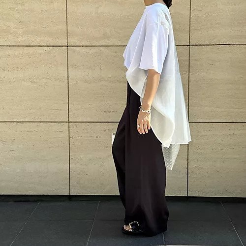 【アダワス/ADAWAS】のバックフレアプルオーバー 人気、トレンドファッション・服の通販 founy(ファニー) 　ファッション　Fashion　レディースファッション　Fashion for Women　トップス・カットソー　Cut & Sew Tops　カジュアルプルオーバー・ニットトップス　Pullovers & Knit Tops / Casual Pullovers　バッグ　Bags　クール　Cool, Chic　シンプル　Simple, Minimal　ドッキング　Docking, Mixed Material　フレア　Flare, Flared　フロント　Front, Front Design　夏　Summer　洗える　Machine Washable　other-3|ID: prp329100003009763 ipo3291000000034952260