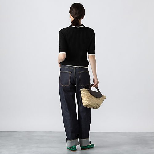 【スローン/SLOANE】の12Gワイドリブ コットン シルク バイカラー半袖丸襟ポロ 人気、トレンドファッション・服の通販 founy(ファニー) 　ファッション　Fashion　レディースファッション　Fashion for Women　トップス・カットソー　Cut & Sew Tops　シルク　Silk, 100% Silk　フェミニン　Feminine, Girly　ワイドリブ　Wide Rib, Wide Ribbed Knit　半袖　Short Sleeve, Half Sleeve　other-3|ID: prp329100003012411 ipo3291000000035653081