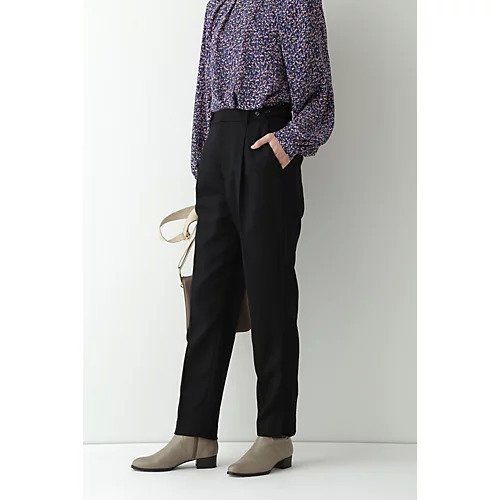 【ヒューマンウーマン/HUMAN WOMAN】のサイドスリットパンツ インテリア・キッズ・メンズ・レディースファッション・服の通販 founy(ファニー) 　ファッション　Fashion　レディースファッション　WOMEN　パンツ　Pants　おすすめ　Recommend　スタンダード　Standard　ストレート　Straight　スリット　Slit　センター　Center　ベーシック　Basic　冬　Winter　ブラック|ID: prp329100003014712 ipo3291000000030966974