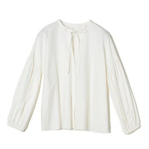 【エクラ/eclat】の前後2WAYブラウス インテリア・キッズ・メンズ・レディースファッション・服の通販 founy(ファニー) 　ファッション　Fashion　レディースファッション　Fashion for Women　トップス・カットソー　Cut & Sew Tops　シャツ・ブラウス・オフィスカジュアル　Elegant Blouses & Button-Ups　ギャザー　Gathered, Ruffled　スタンド　Stand Collar, Upright Stand　人気　Popular, Best Seller　別注　Limited Edition, Custom Order　洗える　Machine Washable　オフホワイト|ID: prp329100003047111 ipo3291000000035653197