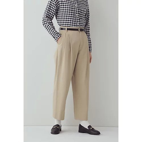 【ヒューマンウーマン/HUMAN WOMAN】のワイドテーパードチノパンツ インテリア・キッズ・メンズ・レディースファッション・服の通販 founy(ファニー) 　ファッション　Fashion　レディースファッション　WOMEN　パンツ　Pants　おすすめ　Recommend　スタンダード　Standard　ソックス　Socks　タンブラー　Tumbler　エレガント 上品　Elegant　ベージュ|ID: prp329100003069979 ipo3291000000030967008