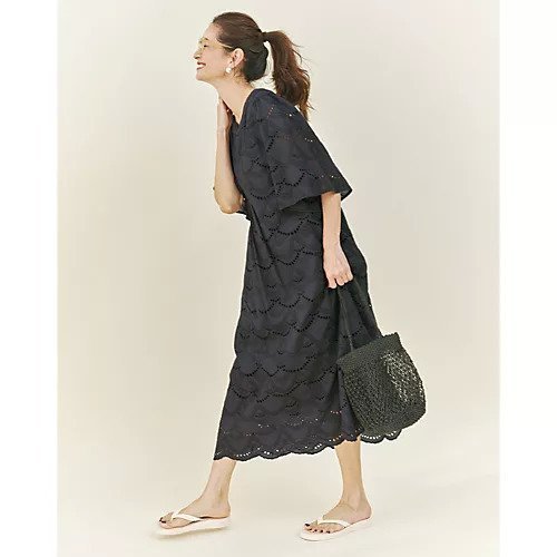 【ヌキテパ/NE QUITTEZ PAS】のCOTTON VOILE DOT HEMLA DRESS 人気、トレンドファッション・服の通販 founy(ファニー) 　ファッション　Fashion　レディースファッション　WOMEN　ワンピース　Dress　ドレス　Party Dresses　インド　India　スリット　Slit　スリーブ　Sleeve　デコルテ　Decolletage　ドット　Dot　フレア　Flare　モチーフ　Motif　レース　Race　人気　Popularity　別注　Special Order　夏　Summer　定番　Standard　無地　Plain Color　other-2|ID: prp329100003095479 ipo3291000000031632866