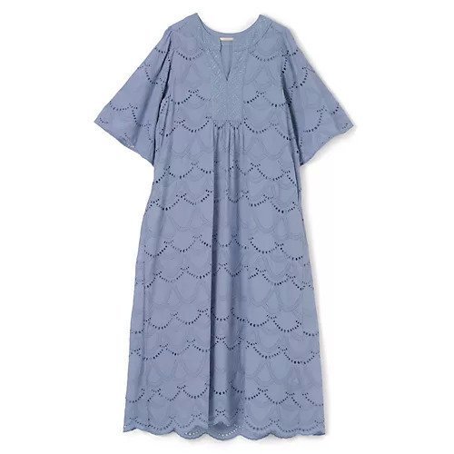 【ヌキテパ/NE QUITTEZ PAS】のCOTTON VOILE DOT HEMLA DRESS インテリア・キッズ・メンズ・レディースファッション・服の通販 founy(ファニー) 　ファッション　Fashion　レディースファッション　WOMEN　ワンピース　Dress　ドレス　Party Dresses　インド　India　スリット　Slit　スリーブ　Sleeve　デコルテ　Decolletage　ドット　Dot　フレア　Flare　モチーフ　Motif　レース　Race　人気　Popularity　別注　Special Order　夏　Summer　定番　Standard　無地　Plain Color　LT.BLUE|ID: prp329100003095479 ipo3291000000031700088