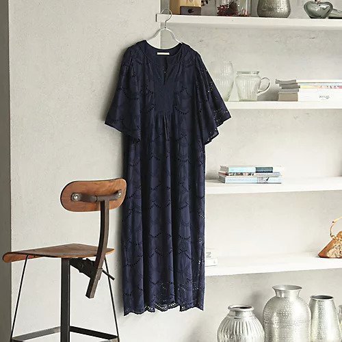 【ヌキテパ/NE QUITTEZ PAS】のCOTTON VOILE DOT HEMLA DRESS 人気、トレンドファッション・服の通販 founy(ファニー) 　ファッション　Fashion　レディースファッション　Fashion for Women　ワンピース　Dresses　フォーマル・パーティードレス・結婚式用ドレス　Elegant & Casual Dresses　インド　Indian Textile　スリット　Slit, Slit Detail　スリーブ　Sleeve, Long Sleeve / Short Sleeve　デコルテ　Décolleté, Neckline　ドット　Polka Dot, Dot Pattern　フレア　Flare, Flared　モチーフ　Motif, Design Theme　レース　Lace, Lace Fabric　人気　Popular, Best Seller　別注　Limited Edition, Custom Order　夏　Summer　定番　Standard, Basic Item　無地　Plain, Solid Color　other-3|ID: prp329100003095479 ipo3291000000034846461