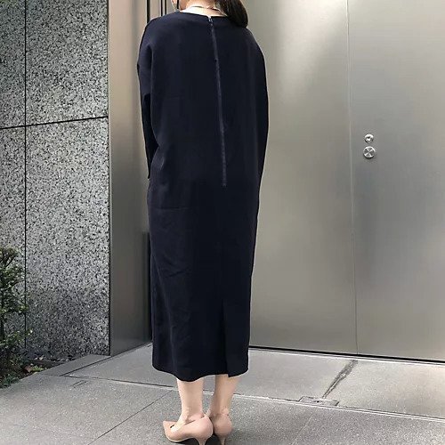 【イーバイエクラ/E by eclat】のバックジップコクーンワンピース 人気、トレンドファッション・服の通販 founy(ファニー) 　ファッション　Fashion　レディースファッション　Fashion for Women　ワンピース　Dresses　ストレッチ　Stretch, Stretchy Fabric　フォルム　Silhouette, Form　洗える　Machine Washable　other-3|ID: prp329100003132167 ipo3291000000034942234