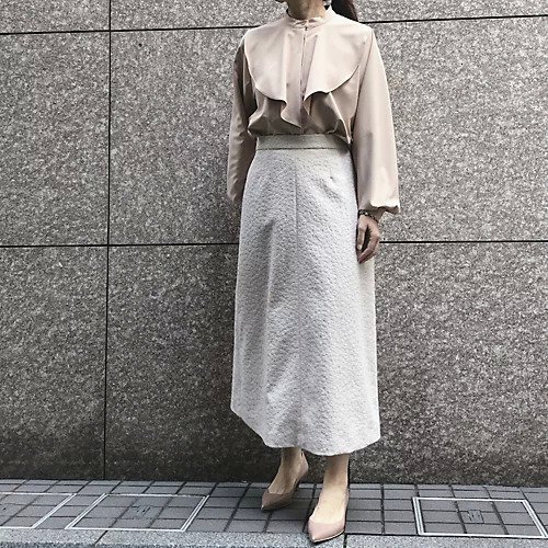 【イーバイエクラ/E by eclat】のジャカードフレアスカート 人気、トレンドファッション・服の通販 founy(ファニー) 　ファッション　Fashion　レディースファッション　Fashion for Women　スカート　Skirts　Aライン・フレアスカート　A-Line & Flared Skirts　ギャザー　Gathered, Ruffled　シンプル　Simple, Minimal　フォルム　Silhouette, Form　洗える　Machine Washable　other-2|ID: prp329100003132235 ipo3291000000034955101