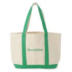 【スポーティアンドリッチ/Sporty&Rich】のSERIF TWO-TONE TOTE NATURAL/VERDE|ID: prp329100003162218 ipo3291000000026509342