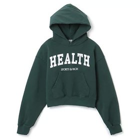 【スポーティアンドリッチ/Sporty&Rich】のHEALTH IVY CROPPED HOODIE 人気、トレンドファッション・服の通販 founy(ファニー) ファッション Fashion レディースファッション WOMEN 2022年 2022 2022-2023秋冬・A/W Aw/Autumn/Winter//Fw/Fall-Winter/2022-2023 コンパクト Compact ロング Long 今季 This Season 洗える Washable |ID:prp329100003162378