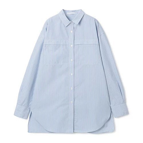【スアデオ/suadeo】のルーズシルエットオーバーシャツ インテリア・キッズ・メンズ・レディースファッション・服の通販 founy(ファニー) 　ファッション　Fashion　レディースファッション　WOMEN　トップス・カットソー　Tops/Tshirt　シャツ/ブラウス　Shirts/Blouses　カフス　Cuffs　ストライプ　Stripe　デニム　Denim　ベーシック　Basic　ロング　Long　洗える　Washable　羽織　Haori　ブルーストライプ|ID: prp329100003162435 ipo3291000000031805127