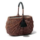 【エクラ/eclat】のweekend basket(Wide)+別色タッセル(ピンク) ブラウン|ID: prp329100003189072 ipo3291000000033144041