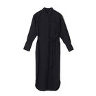 【イーバイエクラ/E by eclat】のベルトつきシャツワンピース 人気、トレンドファッション・服の通販 founy(ファニー) ファッション Fashion レディースファッション Fashion for Women ワンピース Dresses シャツワンピース / 1枚で着映えコーデ Shirt Dresses ベルト&ウエストマーク Belts & Waist Accessories シンプル Simple, Minimal スリット Slit, Slit Detail ポケット Pocket, Pocket Detail ラウンド Round, Round Neck 洗える Machine Washable thumbnail ブラック|ID: prp329100003189132 ipo3291000000034941770