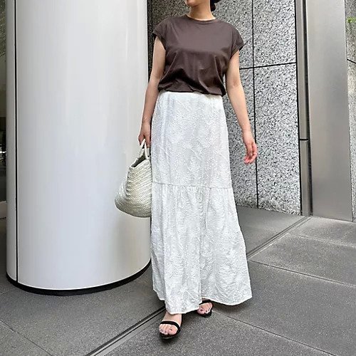 【イーバイエクラ/E by eclat】のジャカードティアードスカート 人気、トレンドファッション・服の通販 founy(ファニー) 　ファッション　Fashion　レディースファッション　Fashion for Women　スカート　Skirts　ティアードスカート　Tiered Skirts　ジャカード／ジャガード　Jacquard, Woven Pattern　ティアード　Tiered, Tiered Style　ラグジュアリー　Luxury, Elegant　洗える　Machine Washable　other-3|ID: prp329100003189372 ipo3291000000034955140