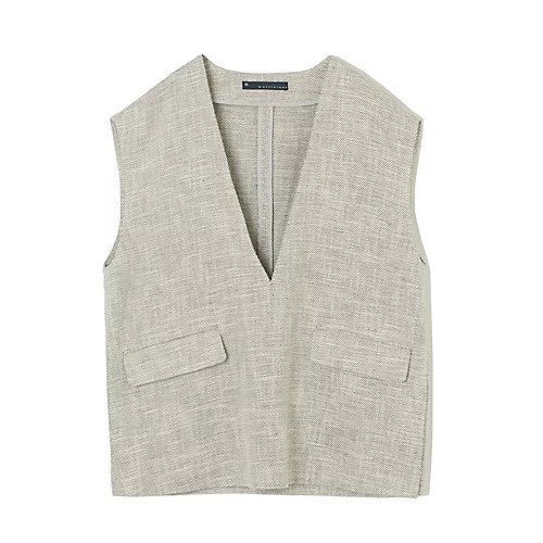 【エクラ/eclat】のツイードジレ インテリア・キッズ・メンズ・レディースファッション・服の通販 founy(ファニー) 　ファッション　Fashion　レディースファッション　WOMEN　アウター　Coat Outerwear　トップス・カットソー　Tops/Tshirt　ベスト/ジレ　Gilets/Vests　スリット　Slit　ツイード　Tweed　トレンド　Trend　エレガント 上品　Elegant　別注　Special Order　グレー|ID: prp329100003189398 ipo3291000000024608159