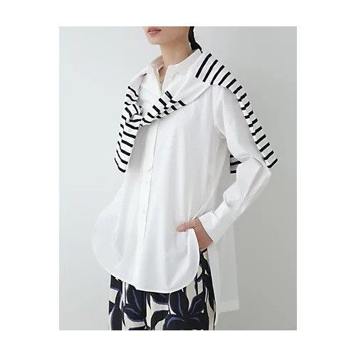 【ヒューマンウーマン/HUMAN WOMAN】のタイプライターチュニックシャツ インテリア・キッズ・メンズ・レディースファッション・服の通販 founy(ファニー) 　ファッション　Fashion　レディースファッション　WOMEN　トップス・カットソー　Tops/Tshirt　シャツ/ブラウス　Shirts/Blouses　おすすめ　Recommend　カーディガン　Cardigan　スタンダード　Standard　ストレート　Straight　スリット　Slit　タイプライター　Typewriter　チュニック　Tunic　バランス　Balance　ベスト　Vest　ボトム　Bottom　ポケット　Pocket　ホワイト|ID: prp329100003195547 ipo3291000000030682700