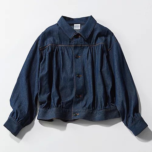 【トゥエルブクローゼット/12closet】の【洗える】ギャザー切り替えコットンジャケット 人気、トレンドファッション・服の通販 founy(ファニー) 　ファッション　Fashion　レディースファッション　WOMEN　アウター　Coat Outerwear　ジャケット　Jackets　インディゴ　Indigo　ギャザー　Gather　ショート　Short　ジャケット　Jacket　デニム　Denim　バランス　Balance　ヨーク　Yoke　夏　Summer　春　Spring　洗える　Washable　other-3|ID: prp329100003202484 ipo3291000000031260282