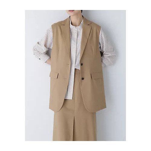 【ヒューマンウーマン/HUMAN WOMAN】のテーラードジレ インテリア・キッズ・メンズ・レディースファッション・服の通販 founy(ファニー) ファッション Fashion レディースファッション Fashion for Women アウター Coat / Outerwear Collection トップス・カットソー Cut & Sew Tops ベスト&ジレ / 重ね着スタイル Vests & Gilets おすすめ Recommended / Our Picks インナー Innerwear ストレッチ Stretch, Stretchy Fabric セットアップ Set-Up, Coordinated Outfit ダウン Down, Puffer トレンド Trend, Trending Now ハーフ Half, Half-Length プリント Print, Printed Pattern ベージュ|ID: prp329100003212998 ipo3291000000034921444