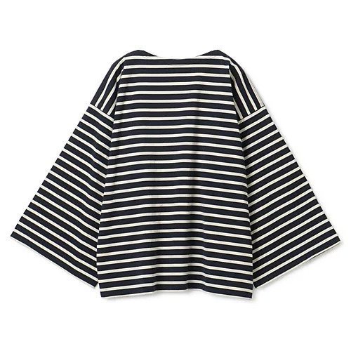 【オブラダ/Oblada】のボーダーBIGシルエットTシャツ インテリア・キッズ・メンズ・レディースファッション・服の通販 founy(ファニー) 　ファッション　Fashion　レディースファッション　WOMEN　トップス・カットソー　Tops/Tshirt　シャツ/ブラウス　Shirts/Blouses　ロング / Tシャツ　T-Shirts　おすすめ　Recommend　タートルネック　Turtleneck　デニム　Denim　ボーダー　Border　リラックス　Relax　洗える　Washable　ネイビー|ID: prp329100003240792 ipo3291000000031714736