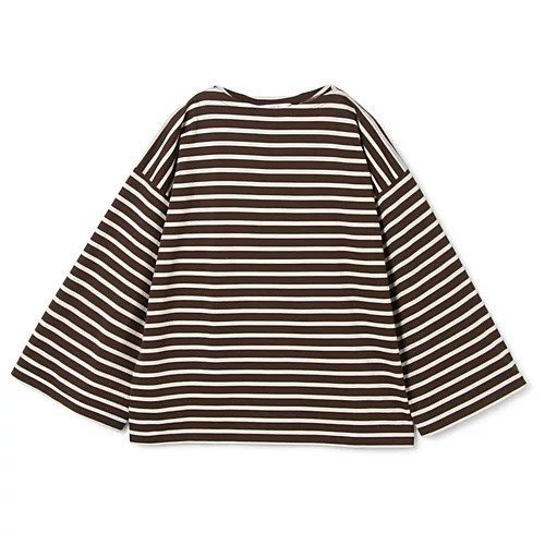 【オブラダ/Oblada】のボーダーBIGシルエットTシャツ インテリア・キッズ・メンズ・レディースファッション・服の通販 founy(ファニー) 　ファッション　Fashion　レディースファッション　WOMEN　トップス・カットソー　Tops/Tshirt　シャツ/ブラウス　Shirts/Blouses　ロング / Tシャツ　T-Shirts　おすすめ　Recommend　タートルネック　Turtleneck　デニム　Denim　ボーダー　Border　リラックス　Relax　洗える　Washable　ブラウン|ID: prp329100003240792 ipo3291000000031714740