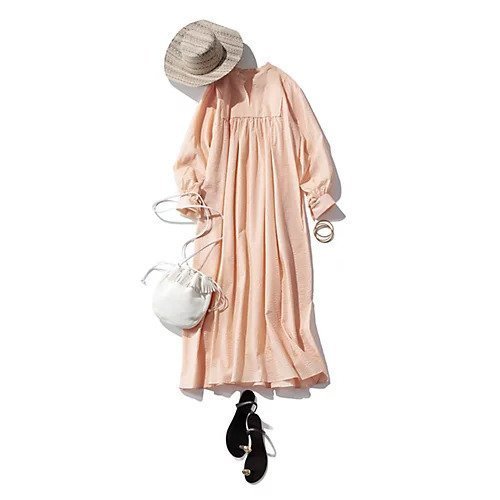 【エムセブンデイズ/M7days】のカフタンワンピース 人気、トレンドファッション・服の通販 founy(ファニー) 　ファッション　Fashion　レディースファッション　Fashion for Women　ワンピース　Dresses　カフス　Cuff Design　ギャザー　Gathered, Ruffled　クラシカル　Classical, Vintage-Inspired　サッカー　Seersucker, Summer Fabric　洗える　Machine Washable　other-2|ID: prp329100003257961 ipo3291000000034941990