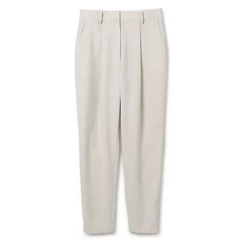 【エムセブンデイズ/M7days】のリネン調セミテーパードパンツ インテリア・キッズ・メンズ・レディースファッション・服の通販 founy(ファニー) 　ファッション　Fashion　レディースファッション　Fashion for Women　パンツ　Pants & Trousers　リネン　Linen, Linen Fabric　定番　Standard, Basic Item　ライトベージュ|ID: prp329100003258157 ipo3291000000034956777