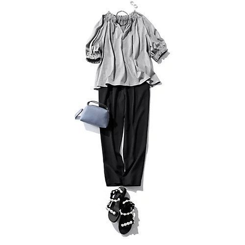 【エムセブンデイズ/M7days】のリネン調セミテーパードパンツ 人気、トレンドファッション・服の通販 founy(ファニー) 　ファッション　Fashion　レディースファッション　Fashion for Women　パンツ　Pants & Trousers　リネン　Linen, Linen Fabric　定番　Standard, Basic Item　other-2|ID: prp329100003258157 ipo3291000000034956779