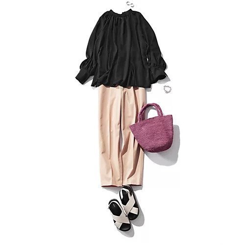 【エムセブンデイズ/M7days】の【コラボ】タックテーパードパンツ 人気、トレンドファッション・服の通販 founy(ファニー) 　ファッション　Fashion　レディースファッション　Fashion for Women　パンツ　Pants & Trousers　コラボ　Collaboration, Collab　フロント　Front, Front Design　メタル　Metal, Metal Parts　モダン　Modern, Contemporary　春　Spring　洗える　Machine Washable　other-2|ID: prp329100003258174 ipo3291000000034956790