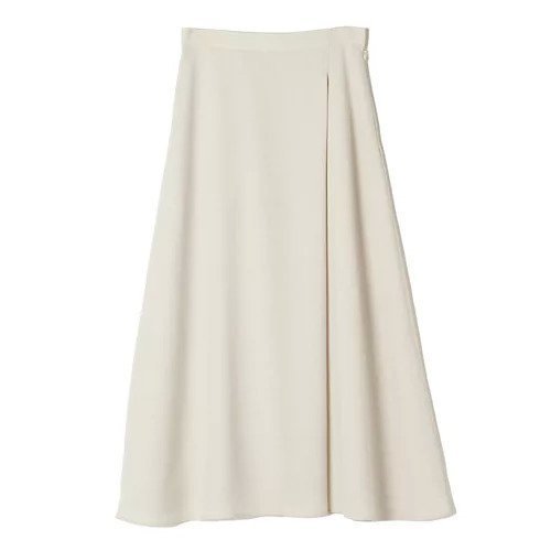 【イーバイエクラ/E by eclat】のツイルフレアマキシスカート インテリア・キッズ・メンズ・レディースファッション・服の通販 founy(ファニー) 　ファッション　Fashion　レディースファッション　Fashion for Women　スカート　Skirts　フラット　Flat, Flat Shoes　モダン　Modern, Contemporary　リネン　Linen, Linen Fabric　洗える　Machine Washable　ライトベージュ|ID: prp329100003258265 ipo3291000000034955183