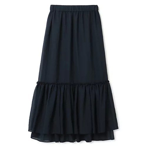 【エムセブンデイズ/M7days】の【コラボ】ティアードスカート インテリア・キッズ・メンズ・レディースファッション・服の通販 founy(ファニー) 　ファッション　Fashion　レディースファッション　Fashion for Women　スカート　Skirts　ティアードスカート　Tiered Skirts　ギャザー　Gathered, Ruffled　コラボ　Collaboration, Collab　シアー　Sheer, See-Through　ティアード　Tiered, Tiered Style　ティアードスカート　Tiered Skirt, Flounced Skirt　マーメイド　Mermaid, Fishtail Silhouette　洗える　Machine Washable　ビジネス 仕事 通勤　Business / Work / Commuting　ダークネイビー|ID: prp329100003258273 ipo3291000000034955279