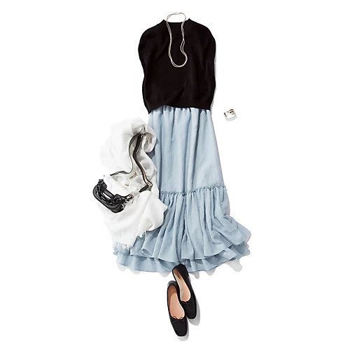 【エムセブンデイズ/M7days】の【コラボ】ティアードスカート 人気、トレンドファッション・服の通販 founy(ファニー) 　ファッション　Fashion　レディースファッション　Fashion for Women　スカート　Skirts　ティアードスカート　Tiered Skirts　ギャザー　Gathered, Ruffled　コラボ　Collaboration, Collab　シアー　Sheer, See-Through　ティアード　Tiered, Tiered Style　ティアードスカート　Tiered Skirt, Flounced Skirt　マーメイド　Mermaid, Fishtail Silhouette　洗える　Machine Washable　ビジネス 仕事 通勤　Business / Work / Commuting　other-2|ID: prp329100003258273 ipo3291000000034955281