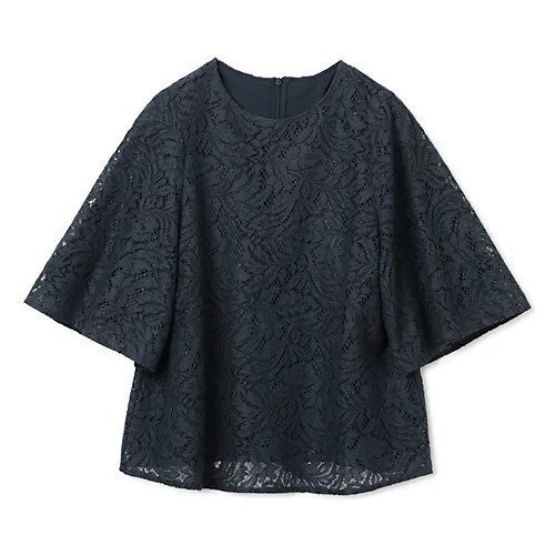 【エムセブンデイズ/M7days】の総レースブラウス インテリア・キッズ・メンズ・レディースファッション・服の通販 founy(ファニー) 　ファッション　Fashion　レディースファッション　WOMEN　トップス・カットソー　Tops/Tshirt　シャツ/ブラウス　Shirts/Blouses　フレア　Flare　ミックス　Mix　レース　Race　ネイビー|ID: prp329100003258412 ipo3291000000024164559